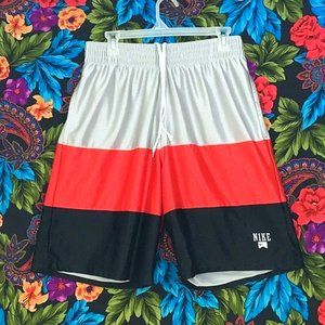 MEN’S ** RARE** NIKE SHORTS TRI-COLOR MENS SIZE MEDIUM RUNNING BASKETBALL COURT